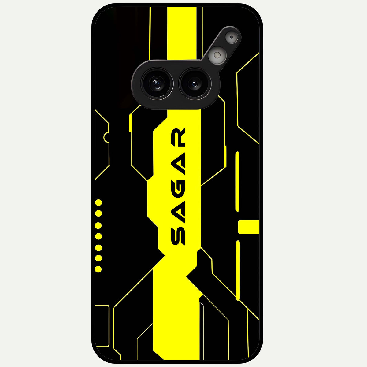  Neon CYBERPUNK Custom Name Glass Case For Nothing Phone 2A Plus back cover – full design glossy printed glass finish