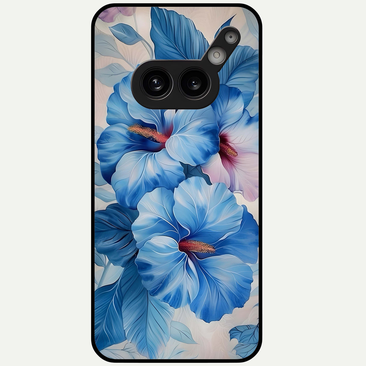  Ocean Hibiscus Grace Glass Case For Nothing Phone 2A Plus back cover – full design glossy printed glass finish
