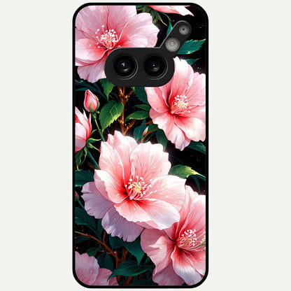  Peach Flower Glass Case For Nothing Phone 2A Plus back cover – full design glossy printed glass finish