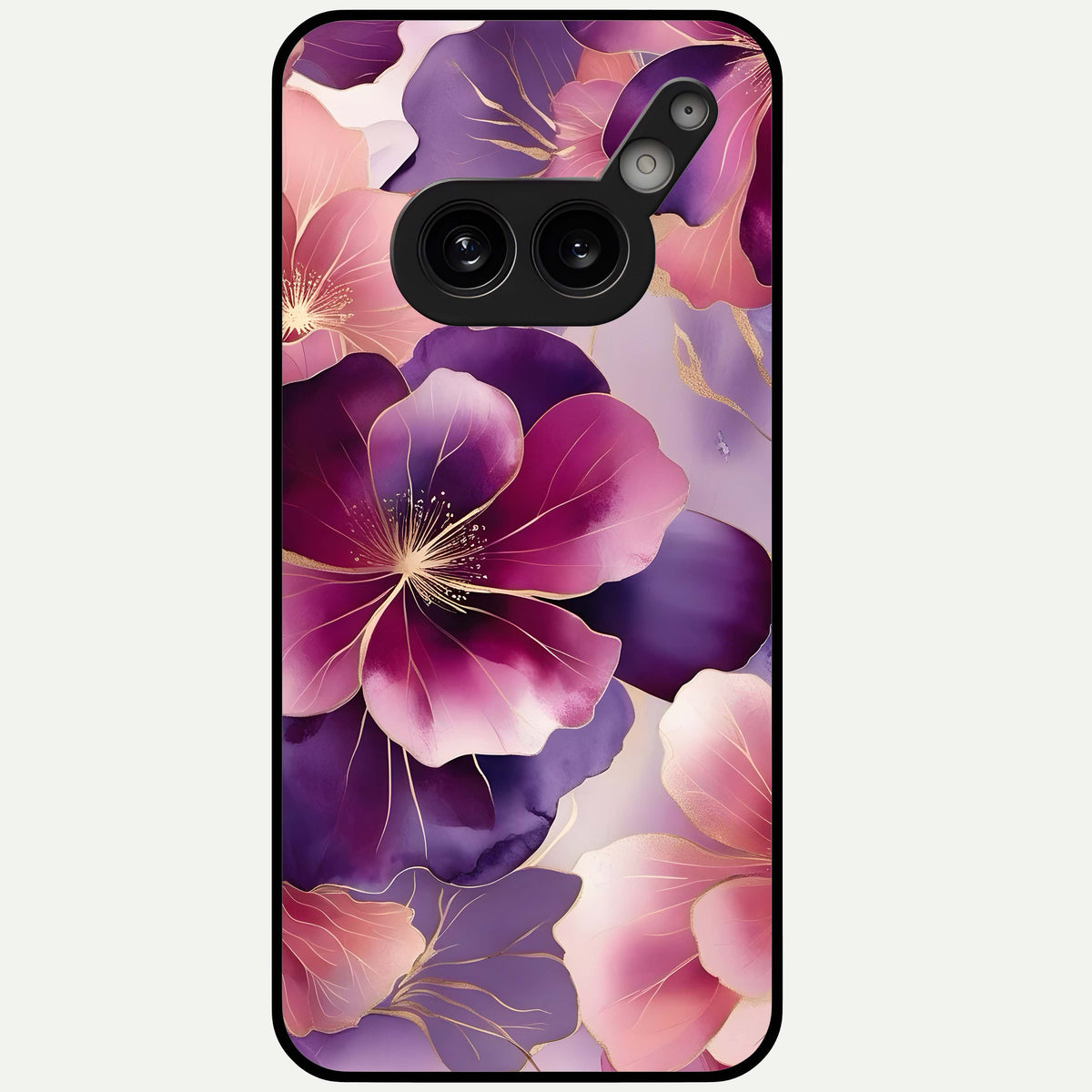  Pink Bouquet Florals Glass Case For Nothing Phone 2A Plus back cover – full design glossy printed glass finish