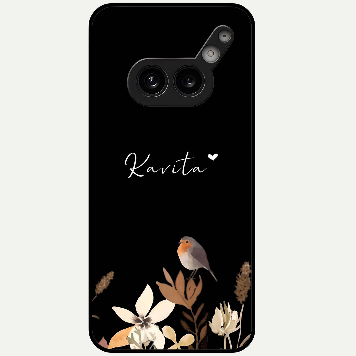  Quiet Garden Tune Custom Name Glass Case For Nothing Phone 2A Plus back cover – full design glossy printed glass finish