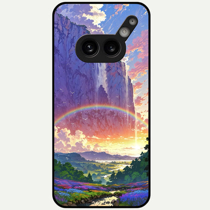  Rainbow Valley Dream Glass Case For Nothing Phone 2A Plus back cover – full design glossy printed glass finish