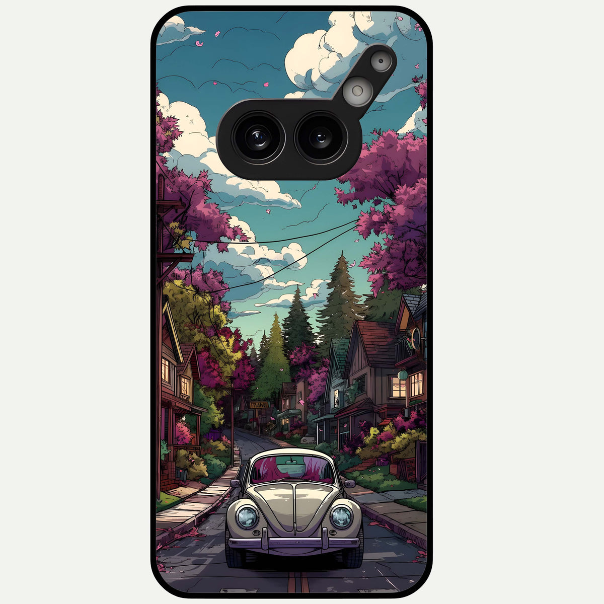 Vintage Street Drive Glass Case For Nothing Phone 2A Plus back cover – full design glossy printed glass finish