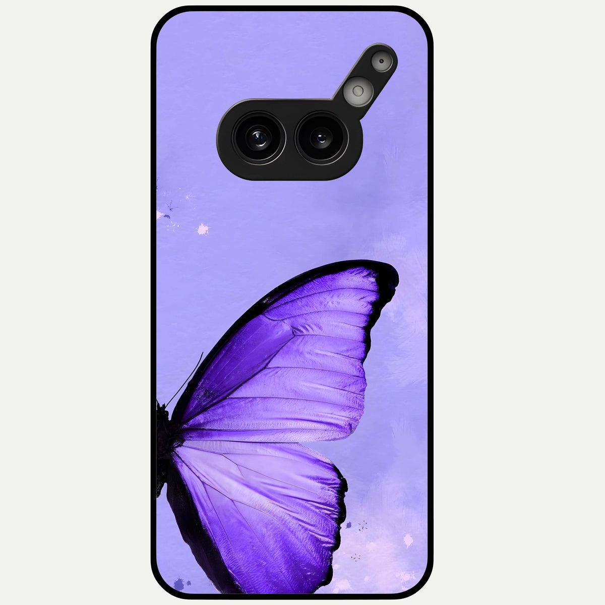  Violet Dream Wing Glass Case For Nothing Phone 2A Plus back cover – full design glossy printed glass finish