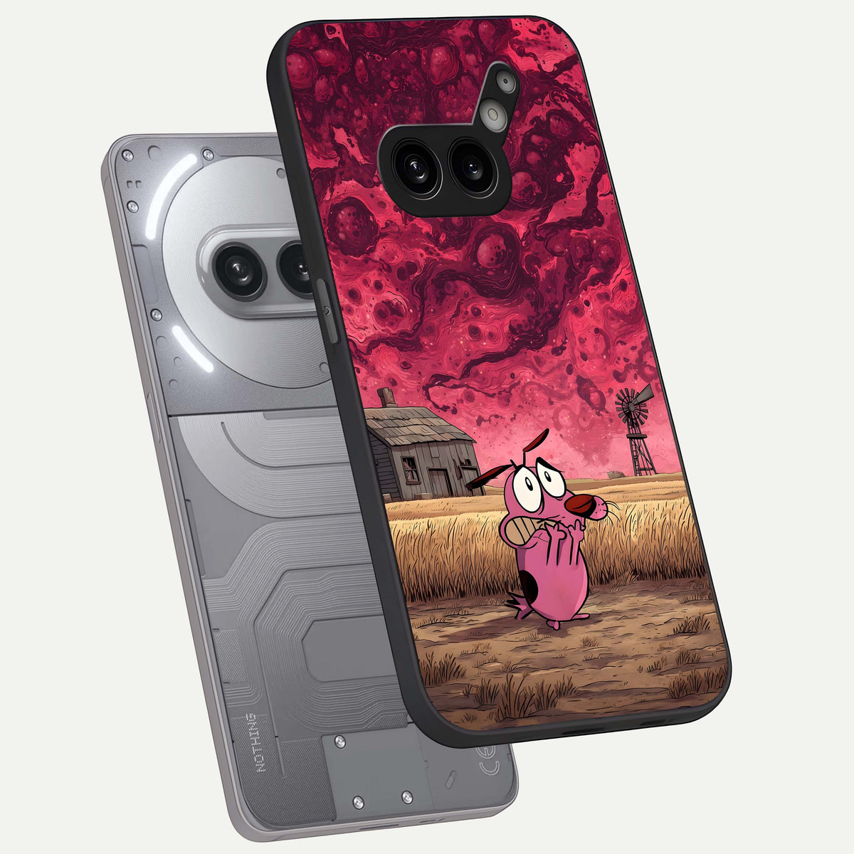  Courage Under Sky phone case For Nothing Phone 2A Plus showing premium glass back cover with detailed artwork