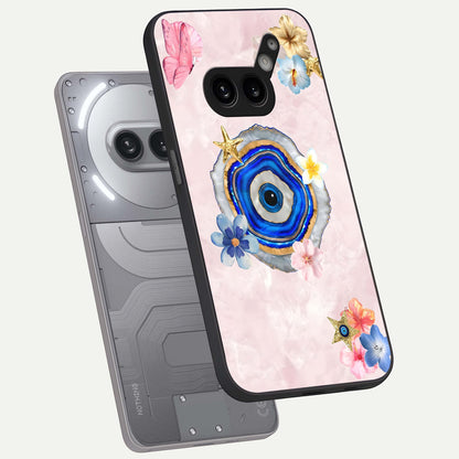  Divine Aura Bloom phone case For Nothing Phone 2A Plus showing premium glass back cover with detailed artwork