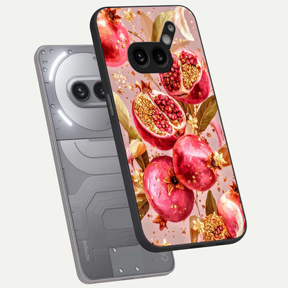  Golden Bloom Glow phone case For Nothing Phone 2A Plus showing premium glass back cover with detailed artwork