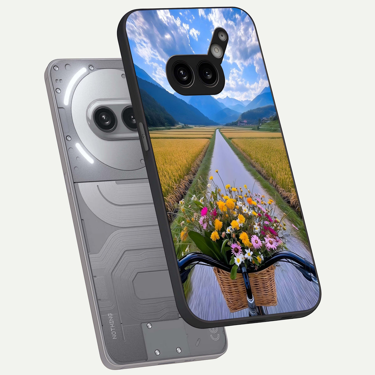  Golden Field Journey phone case For Nothing Phone 2A Plus showing premium glass back cover with detailed artwork