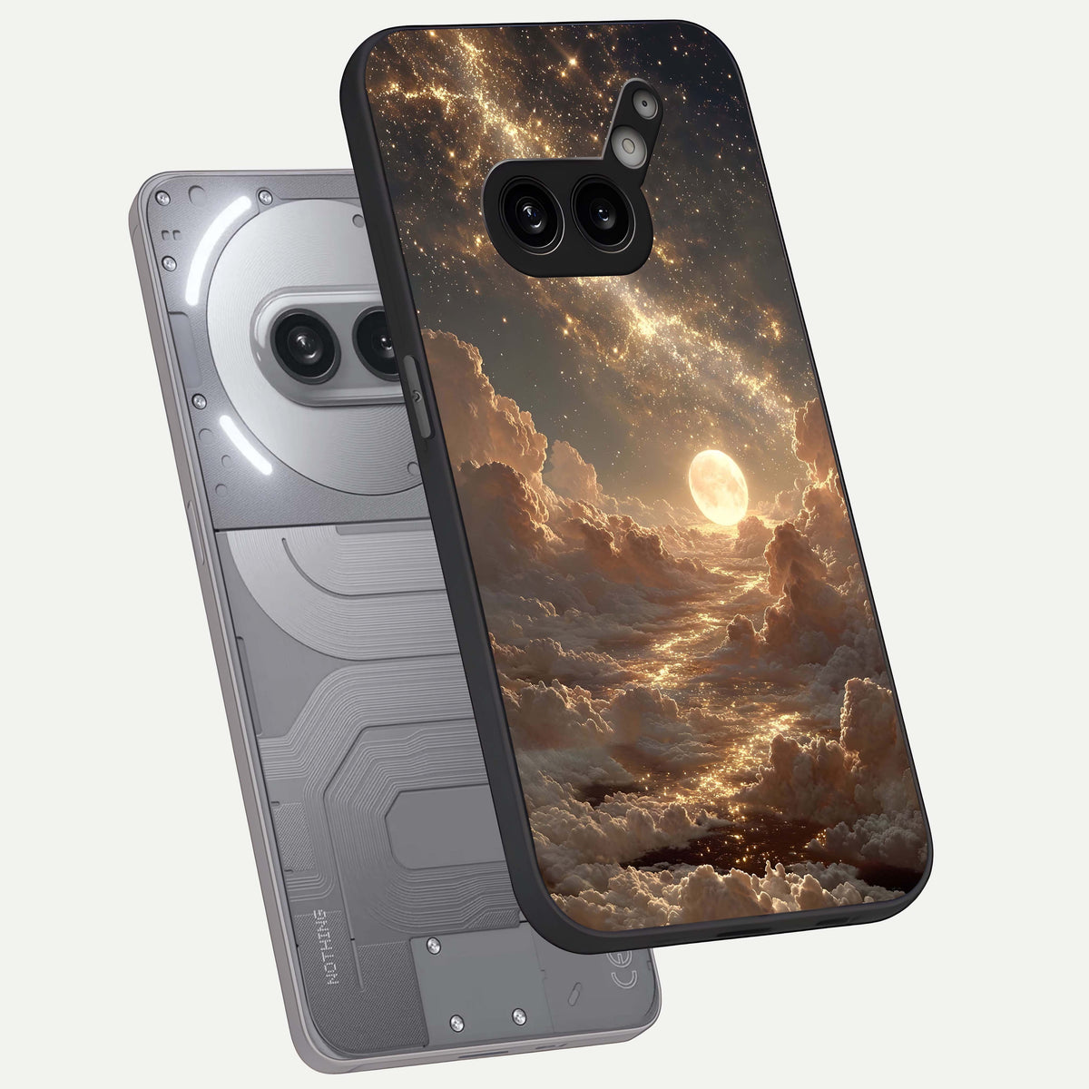  Golden Sky Dream phone case For Nothing Phone 2A Plus showing premium glass back cover with detailed artwork