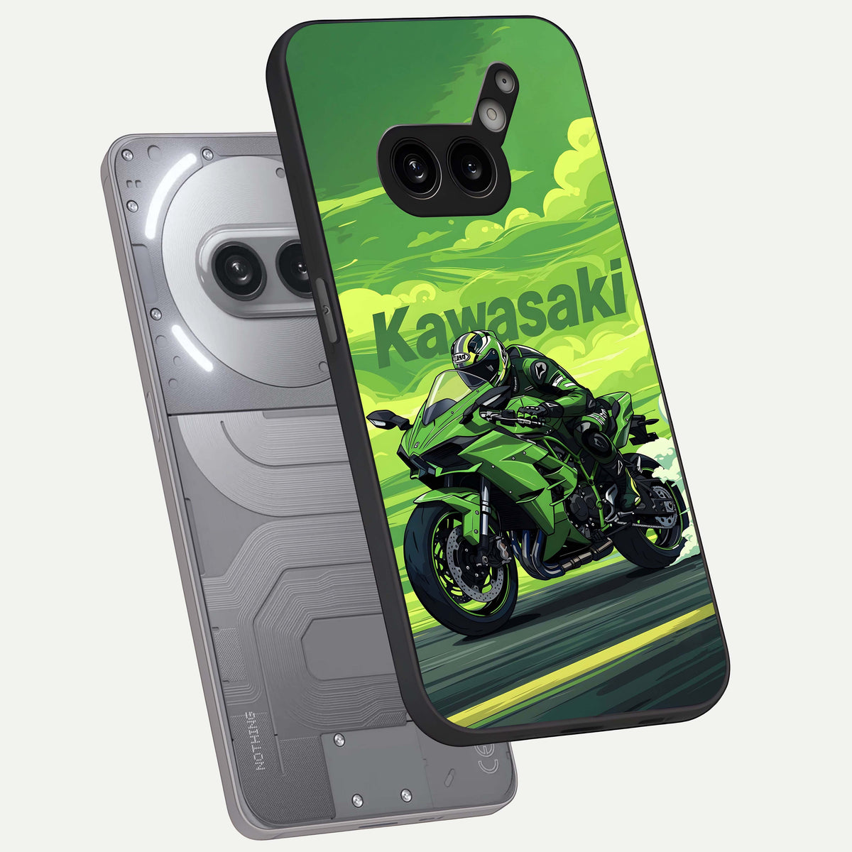  Greenery Sky phone case For Nothing Phone 2A Plus showing premium glass back cover with detailed artwork