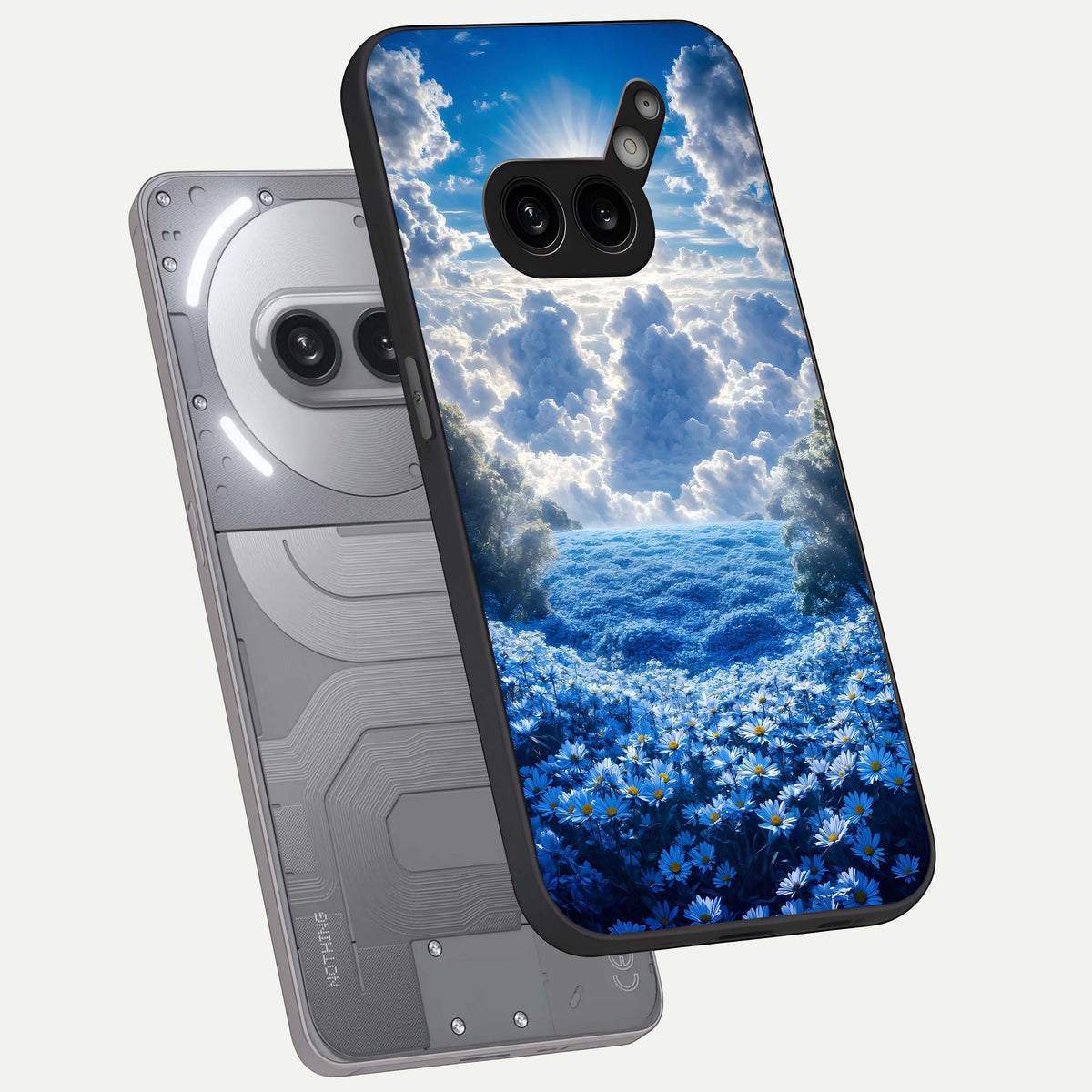 Heavenly Daisy Horizon phone case For Nothing Phone 2A Plus showing premium glass back cover with detailed artwork