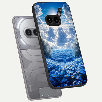  Heavenly Daisy Horizon phone case For Nothing Phone 2A Plus showing premium glass back cover with detailed artwork