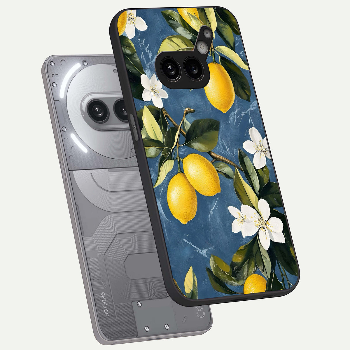  Lemon Dream Garden phone case For Nothing Phone 2A Plus showing premium glass back cover with detailed artwork