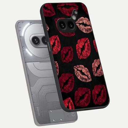  Midnight Kiss Love phone case For Nothing Phone 2A Plus showing premium glass back cover with detailed artwork