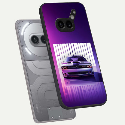  Midnight Muscle Ride phone case For Nothing Phone 2A Plus showing premium glass back cover with detailed artwork