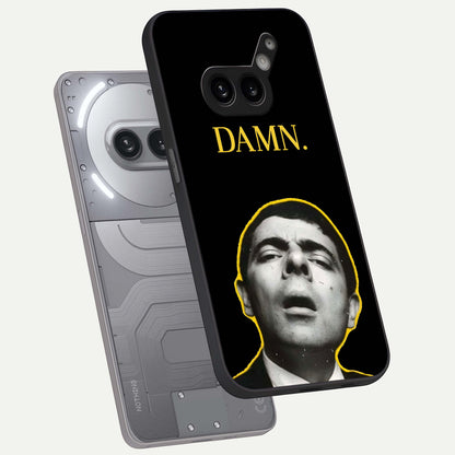  Mr Bean Damn phone case For Nothing Phone 2A Plus showing premium glass back cover with detailed artwork