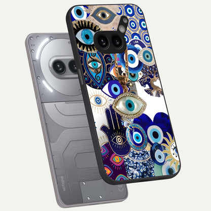  Mystic Charm Eye phone case For Nothing Phone 2A Plus showing premium glass back cover with detailed artwork