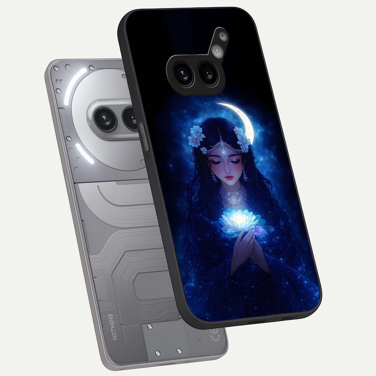  Mystic Moon Queen phone case For Nothing Phone 2A Plus showing premium glass back cover with detailed artwork