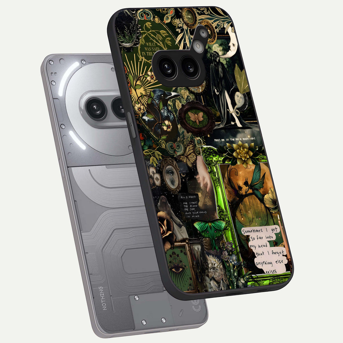  Mystic Woods Secret phone case For Nothing Phone 2A Plus showing premium glass back cover with detailed artwork
