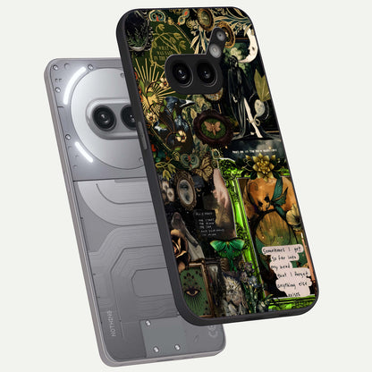  Mystic Woods Secret phone case For Nothing Phone 2A Plus showing premium glass back cover with detailed artwork