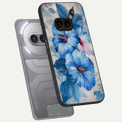  Ocean Hibiscus Grace phone case For Nothing Phone 2A Plus showing premium glass back cover with detailed artwork