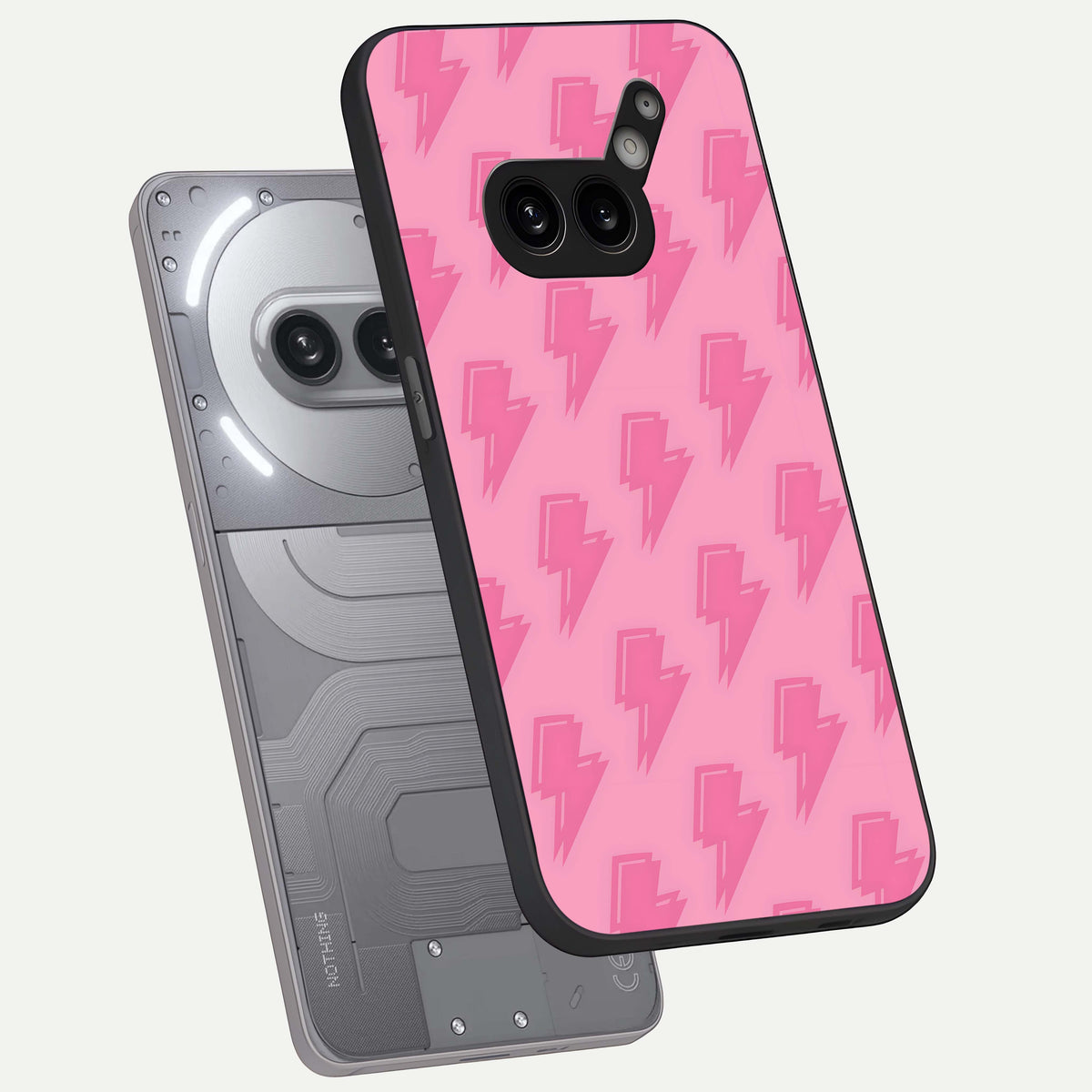  Pink Moo Magic phone case For Nothing Phone 2A Plus showing premium glass back cover with detailed artwork