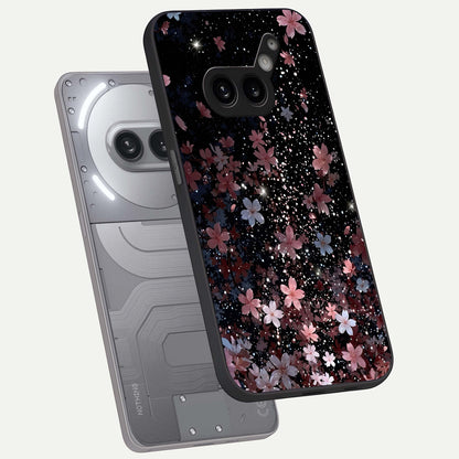  Starlit Flower Dreams phone case For Nothing Phone 2A Plus showing premium glass back cover with detailed artwork