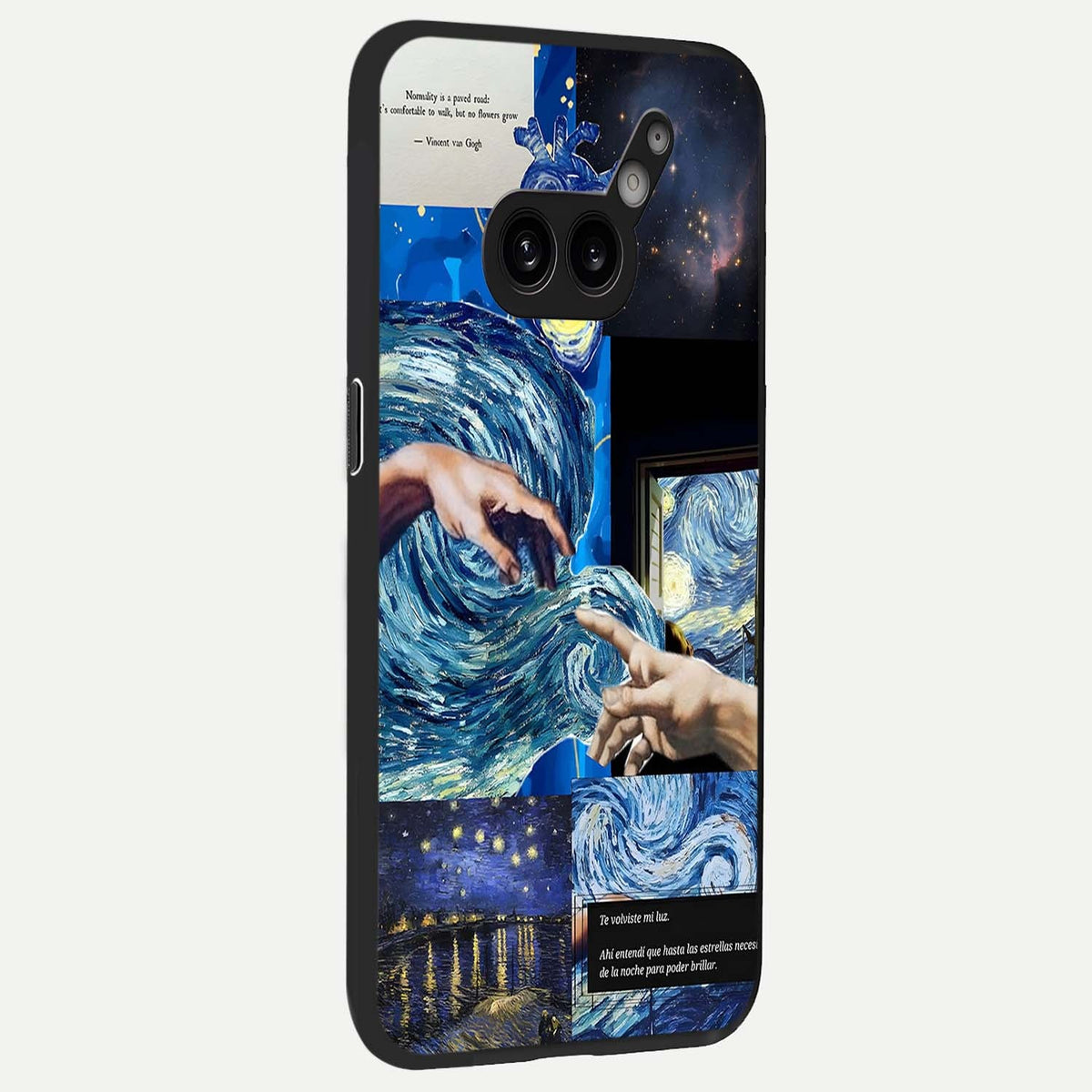  Aesthetic Vando Hands back cover For Nothing Phone 2A Plus slim fit glass case with vibrant aesthetic design