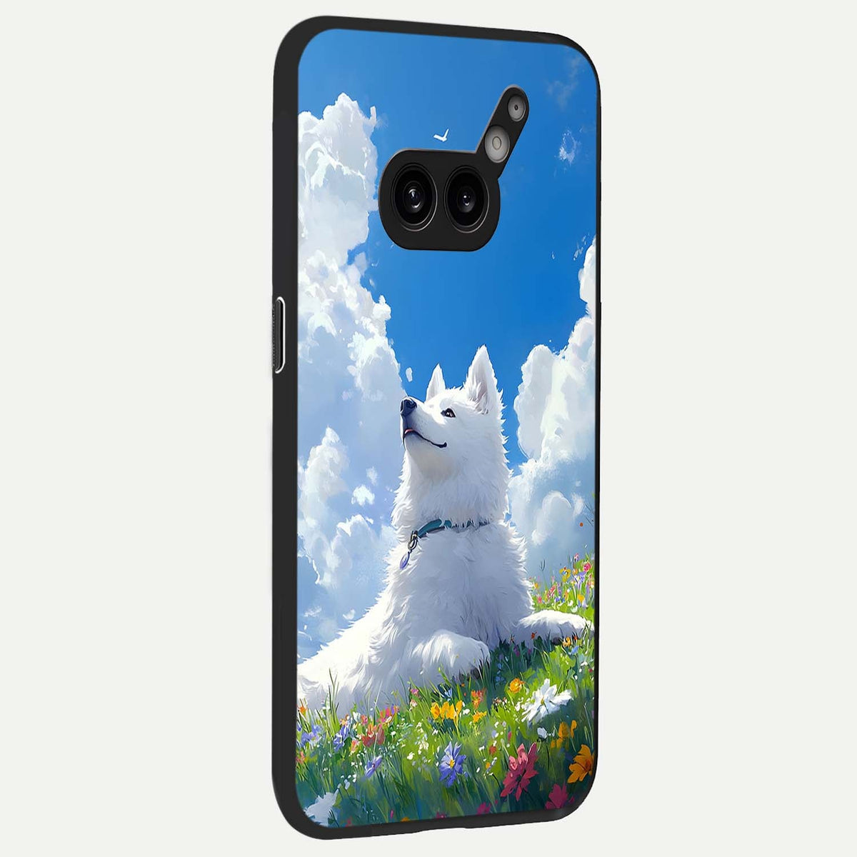  Blissful Cloud Pup back cover For Nothing Phone 2A Plus slim fit glass case with vibrant aesthetic design