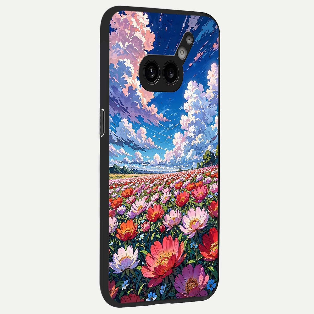  Blossom Sky Field back cover For Nothing Phone 2A Plus slim fit glass case with vibrant aesthetic design