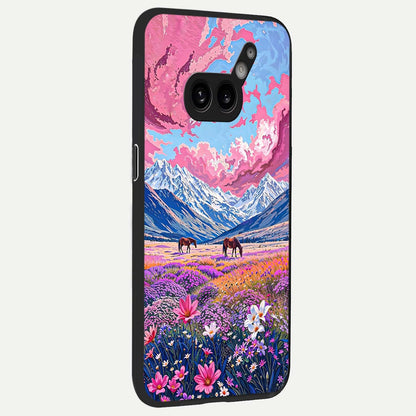 Blossom Valley Dream back cover For Nothing Phone 2A Plus slim fit glass case with vibrant aesthetic design
