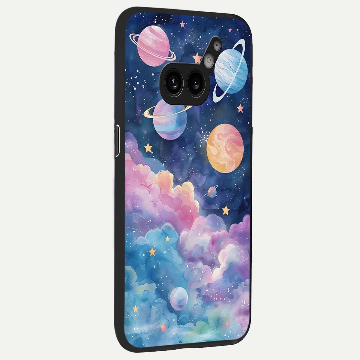  Cosmic Planet Dreams back cover For Nothing Phone 2A Plus slim fit glass case with vibrant aesthetic design