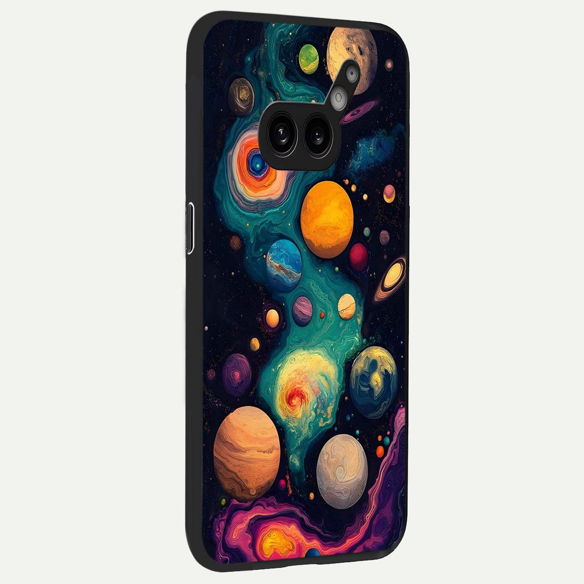  Cosmic Planet Journey back cover For Nothing Phone 2A Plus slim fit glass case with vibrant aesthetic design