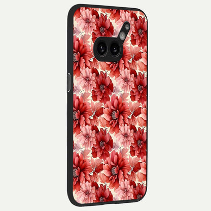  Crimson Love Petals back cover For Nothing Phone 2A Plus slim fit glass case with vibrant aesthetic design