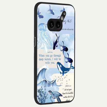  Faithful Ocean Promise back cover For Nothing Phone 2A Plus slim fit glass case with vibrant aesthetic design