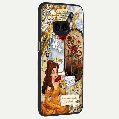  Golden Dream Belle back cover For Nothing Phone 2A Plus slim fit glass case with vibrant aesthetic design