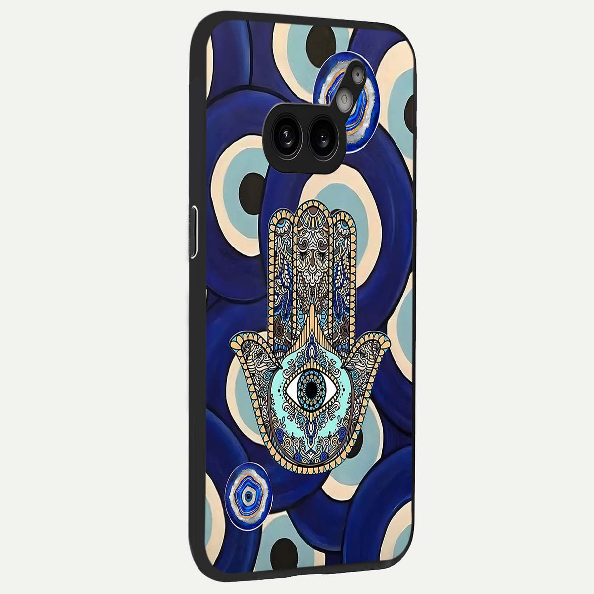  Hamsa Divine Guard back cover For Nothing Phone 2A Plus slim fit glass case with vibrant aesthetic design