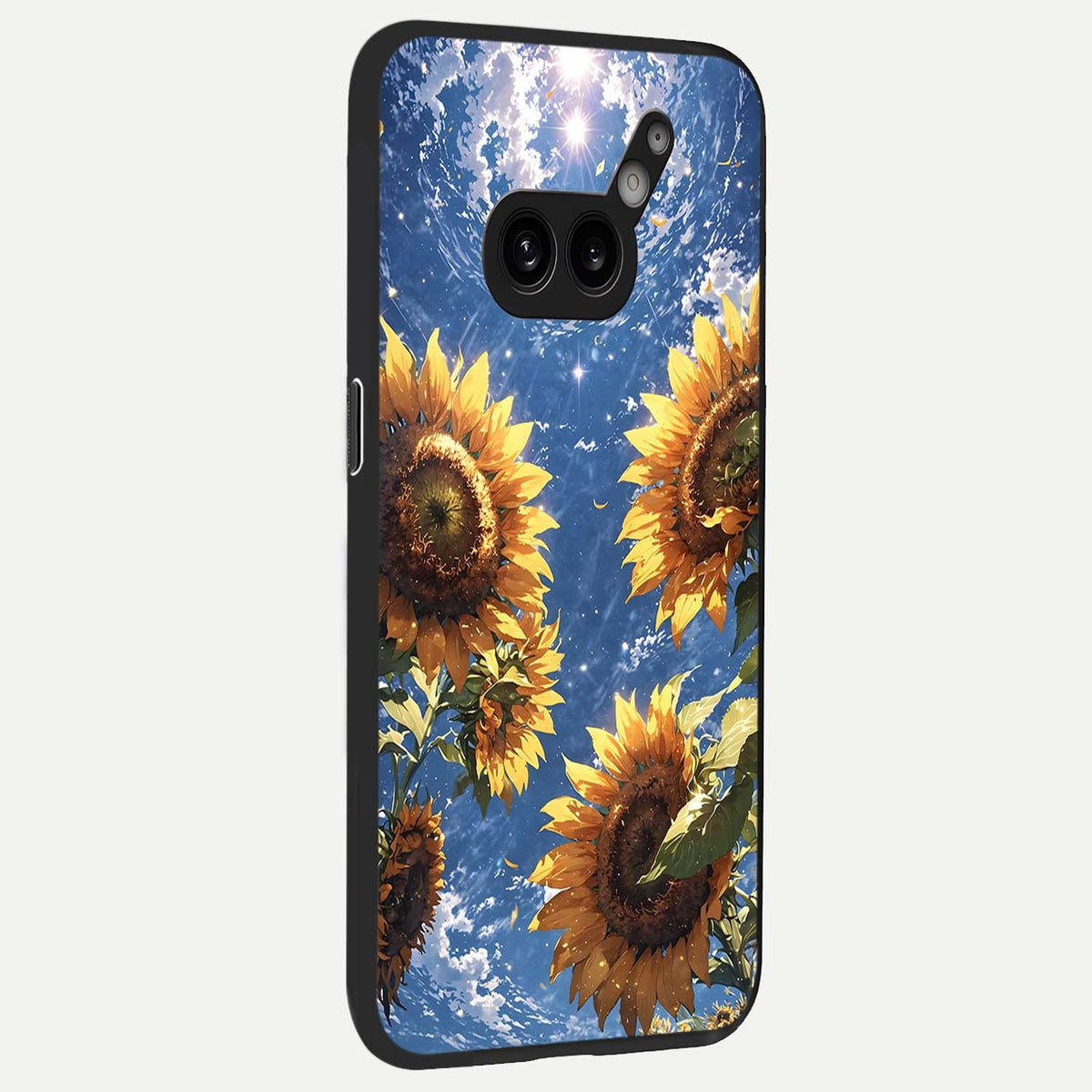  Heavenly Sunflower Rise back cover For Nothing Phone 2A Plus slim fit glass case with vibrant aesthetic design