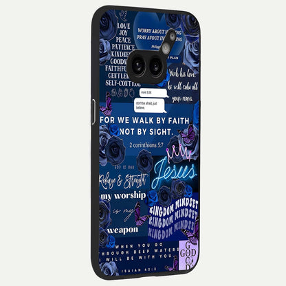  Kingdom Faith Glow back cover For Nothing Phone 2A Plus slim fit glass case with vibrant aesthetic design