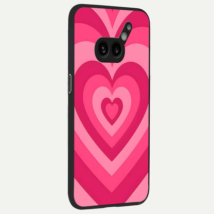  Layered Love Hearts back cover For Nothing Phone 2A Plus slim fit glass case with vibrant aesthetic design