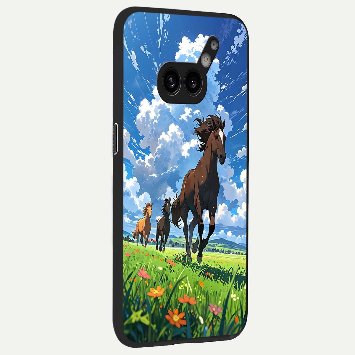  Majestic Horses Galloping back cover For Nothing Phone 2A Plus slim fit glass case with vibrant aesthetic design