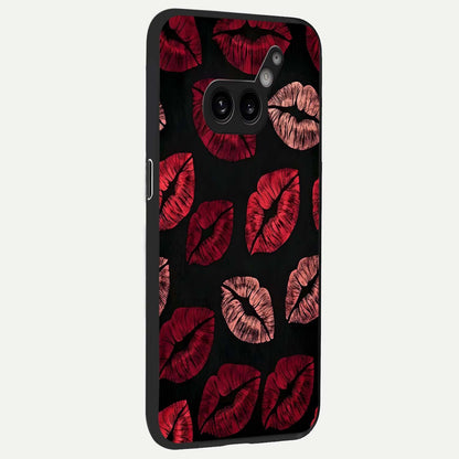  Midnight Kiss Love back cover For Nothing Phone 2A Plus slim fit glass case with vibrant aesthetic design