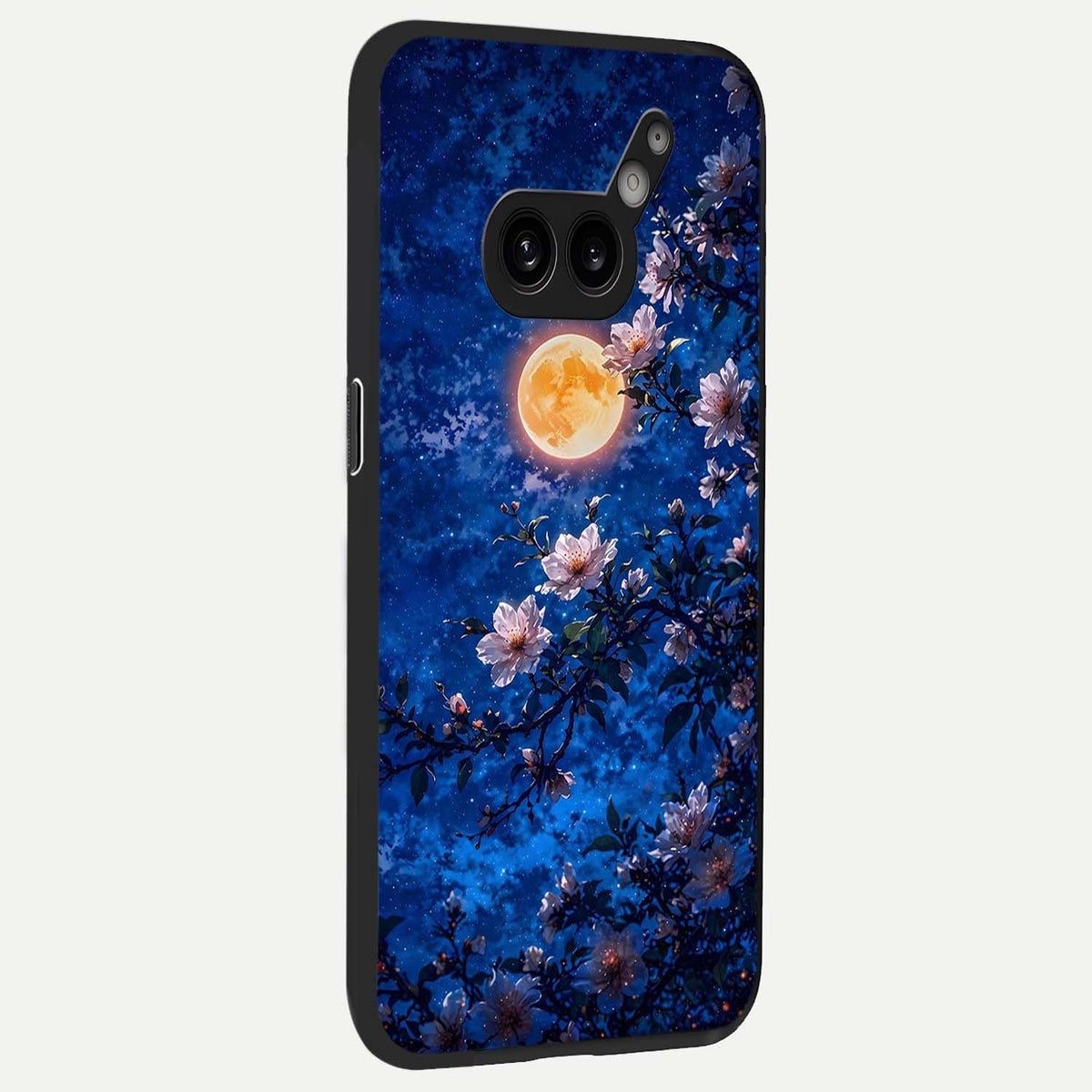  Moonlit Blossoms Night back cover For Nothing Phone 2A Plus slim fit glass case with vibrant aesthetic design