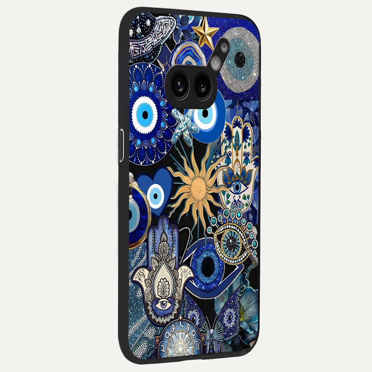  Mystic Blue Evil Eye back cover For Nothing Phone 2A Plus slim fit glass case with vibrant aesthetic design