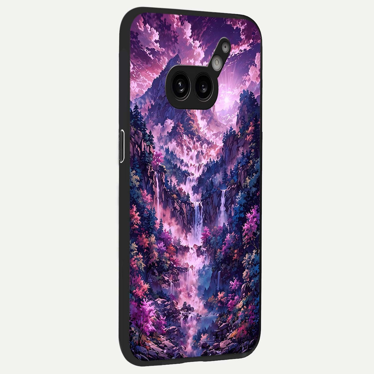  Mystic Cascade Peaks back cover For Nothing Phone 2A Plus slim fit glass case with vibrant aesthetic design