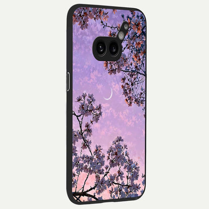  Purple Serenity Moon back cover For Nothing Phone 2A Plus slim fit glass case with vibrant aesthetic design