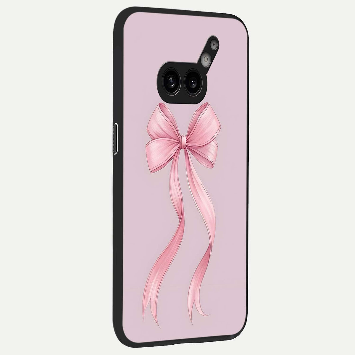  Soft Blush Bow back cover For Nothing Phone 2A Plus slim fit glass case with vibrant aesthetic design