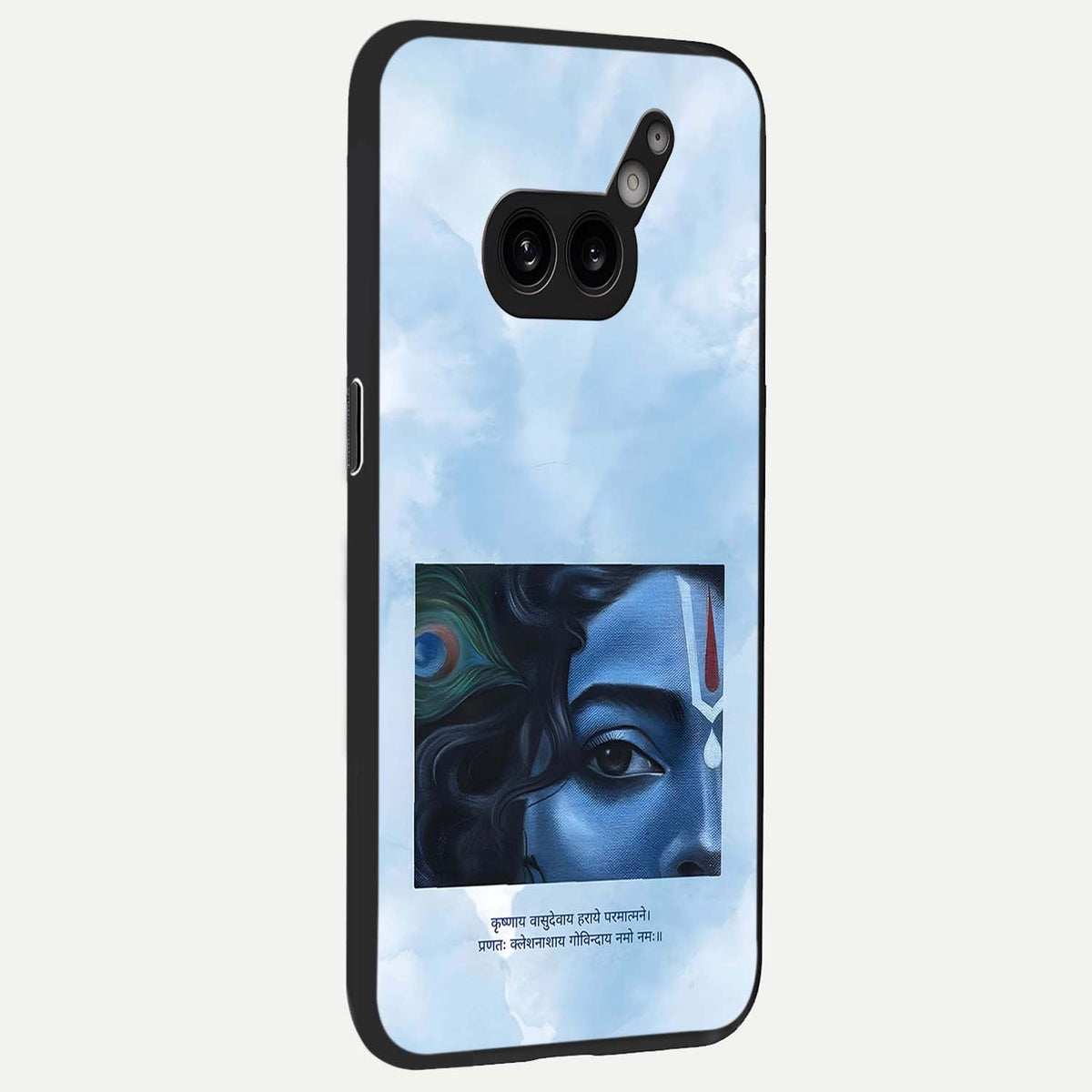  Spiritual Krishna back cover For Nothing Phone 2A Plus slim fit glass case with vibrant aesthetic design