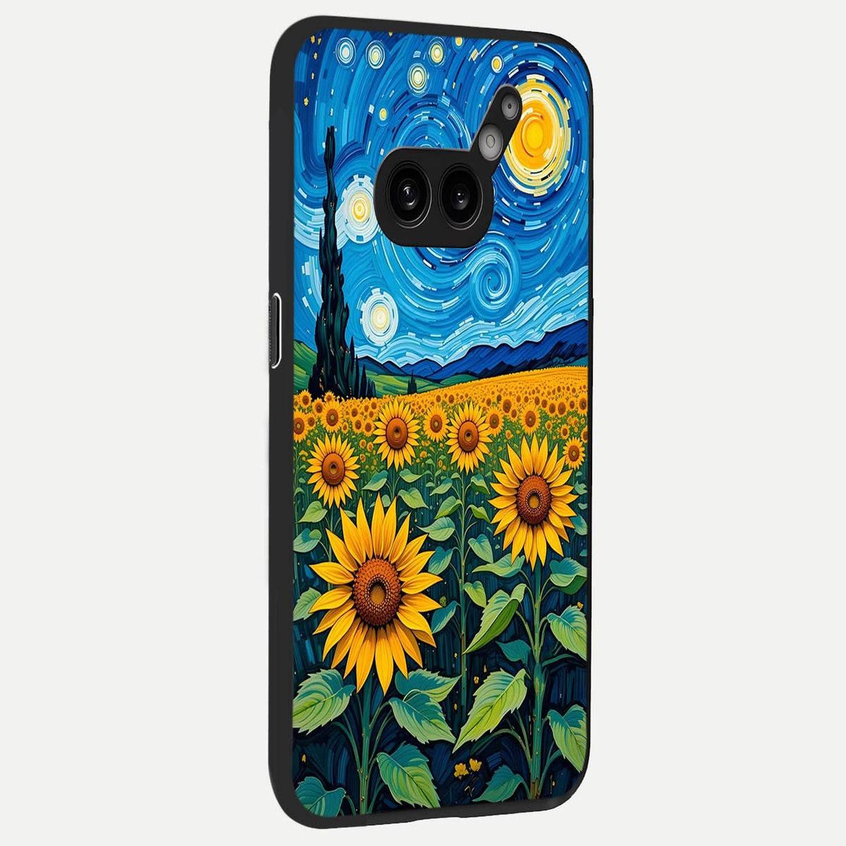  Starry Sunflower Dreams back cover For Nothing Phone 2A Plus slim fit glass case with vibrant aesthetic design