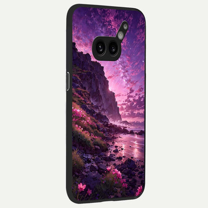  Twilight Blossom Coast back cover For Nothing Phone 2A Plus slim fit glass case with vibrant aesthetic design